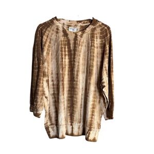 Terra & Sky Tan Tie-Dye Top